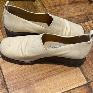 Yves Saint Laurent Vintage Espadrille Wedge Shoe 8